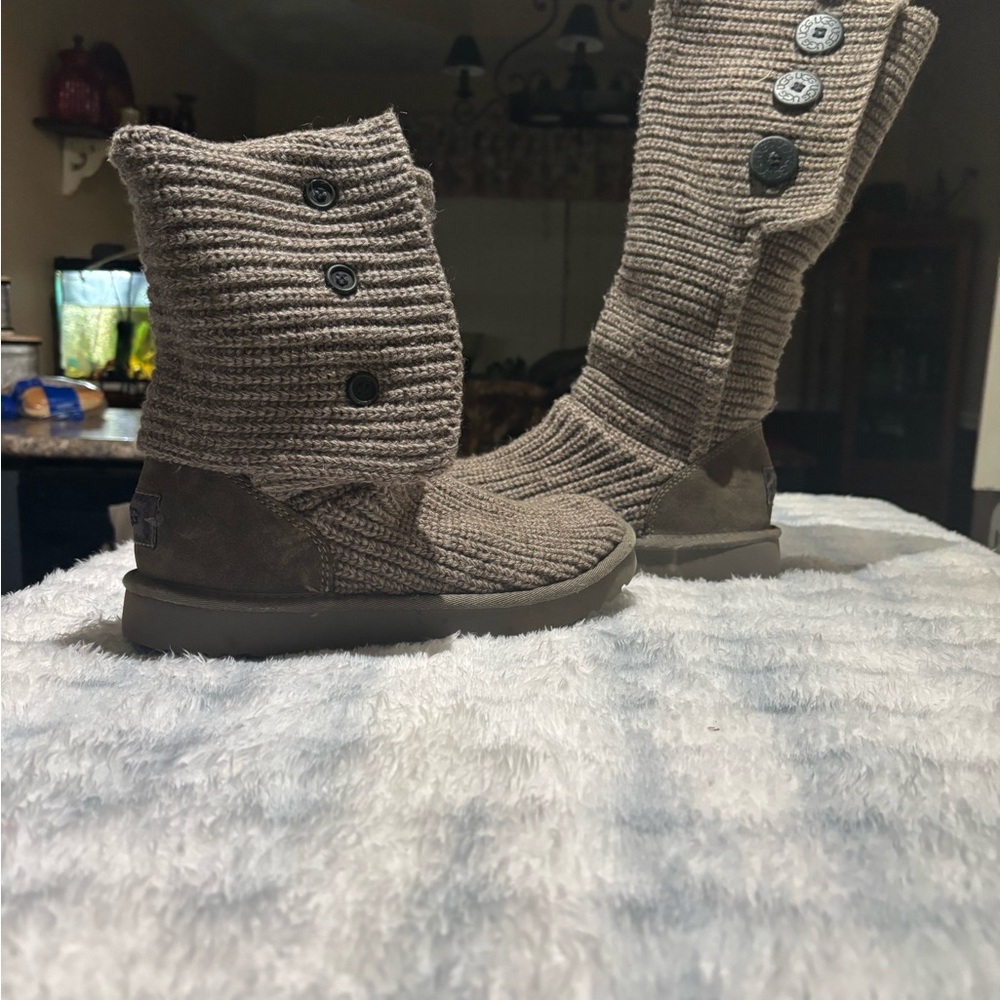 UGG Grey Knit Boots